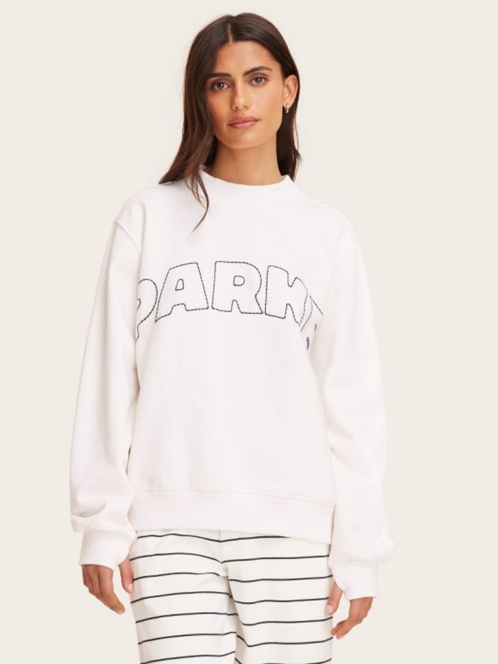 Parke x Target White Cozy Logo Sweatshirt